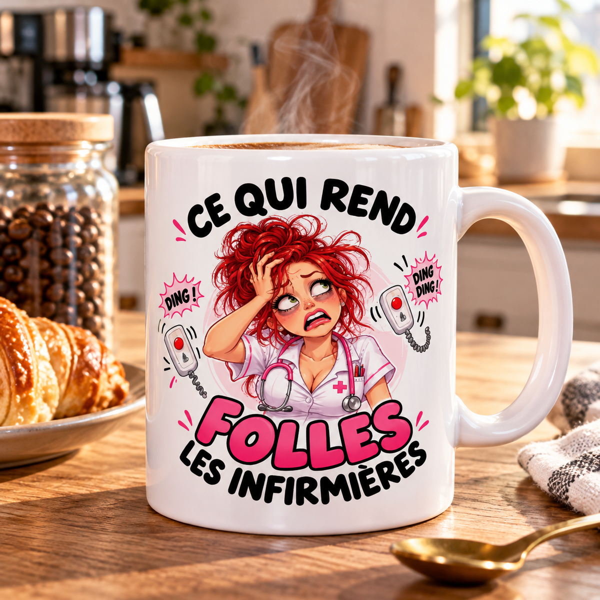 Mug infirmière et les sonnettes