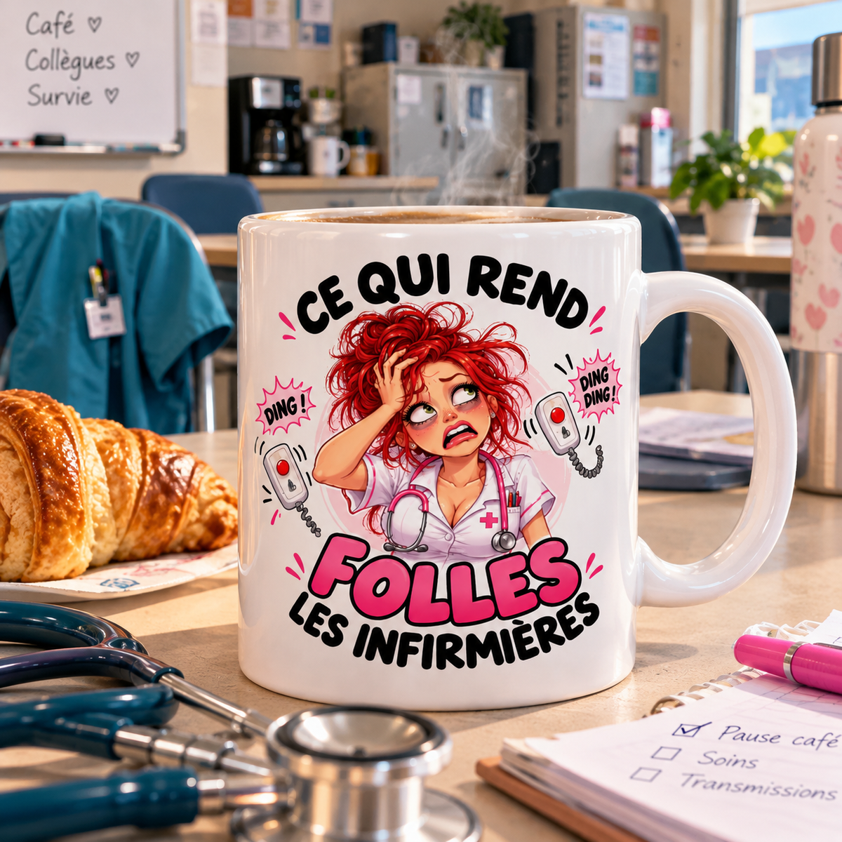 Mug infirmière et les sonnettes