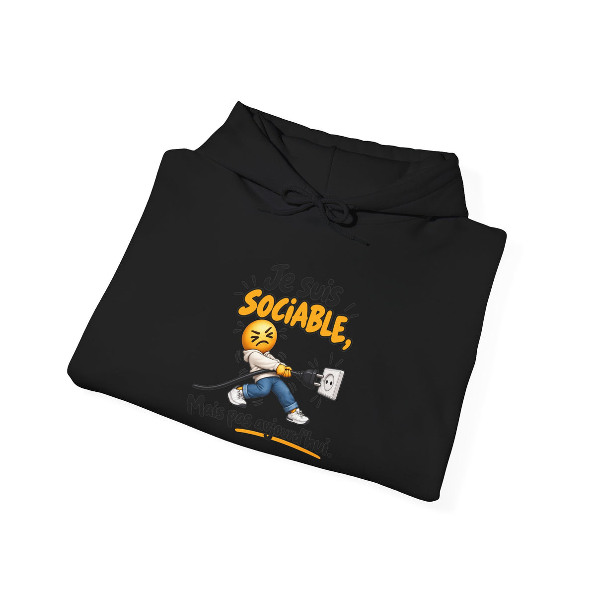 Sweat-shirt mixte «  sociable mais pas aujourd’hui »