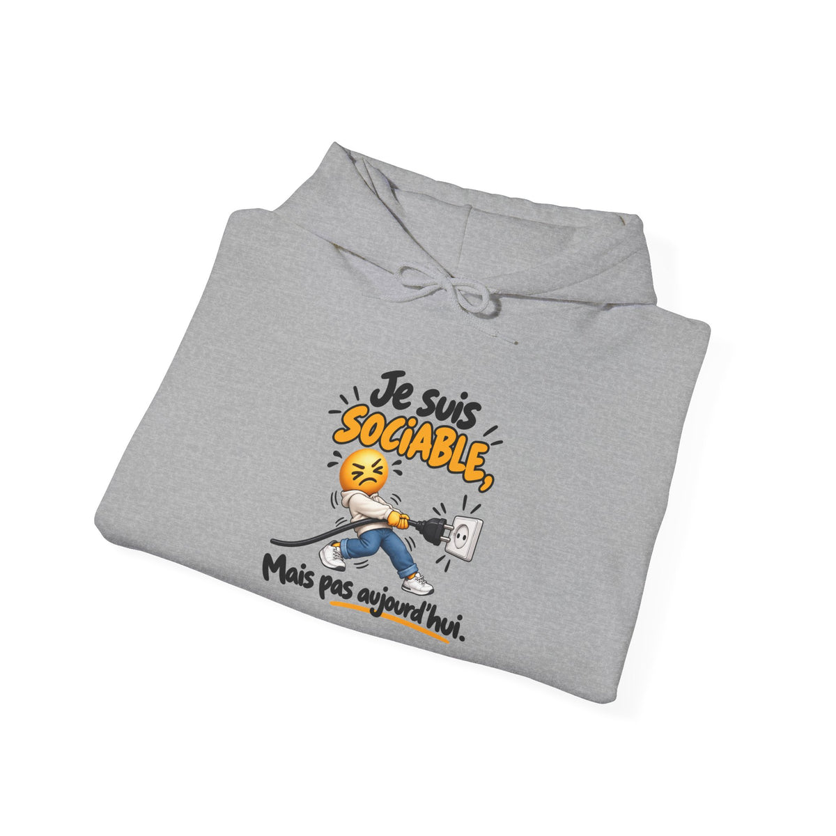 Sweat-shirt mixte «  sociable mais pas aujourd’hui »