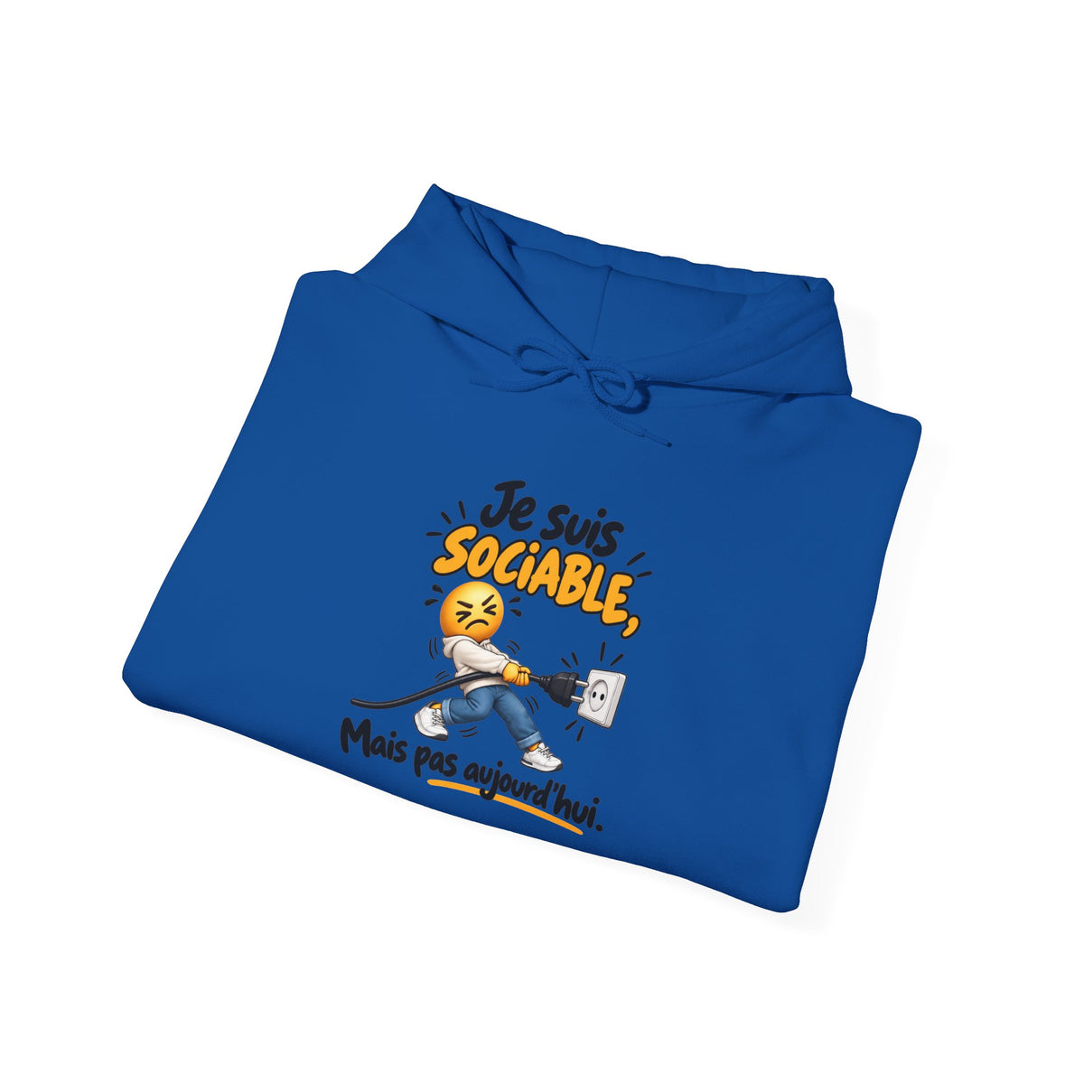 Sweat-shirt mixte «  sociable mais pas aujourd’hui »