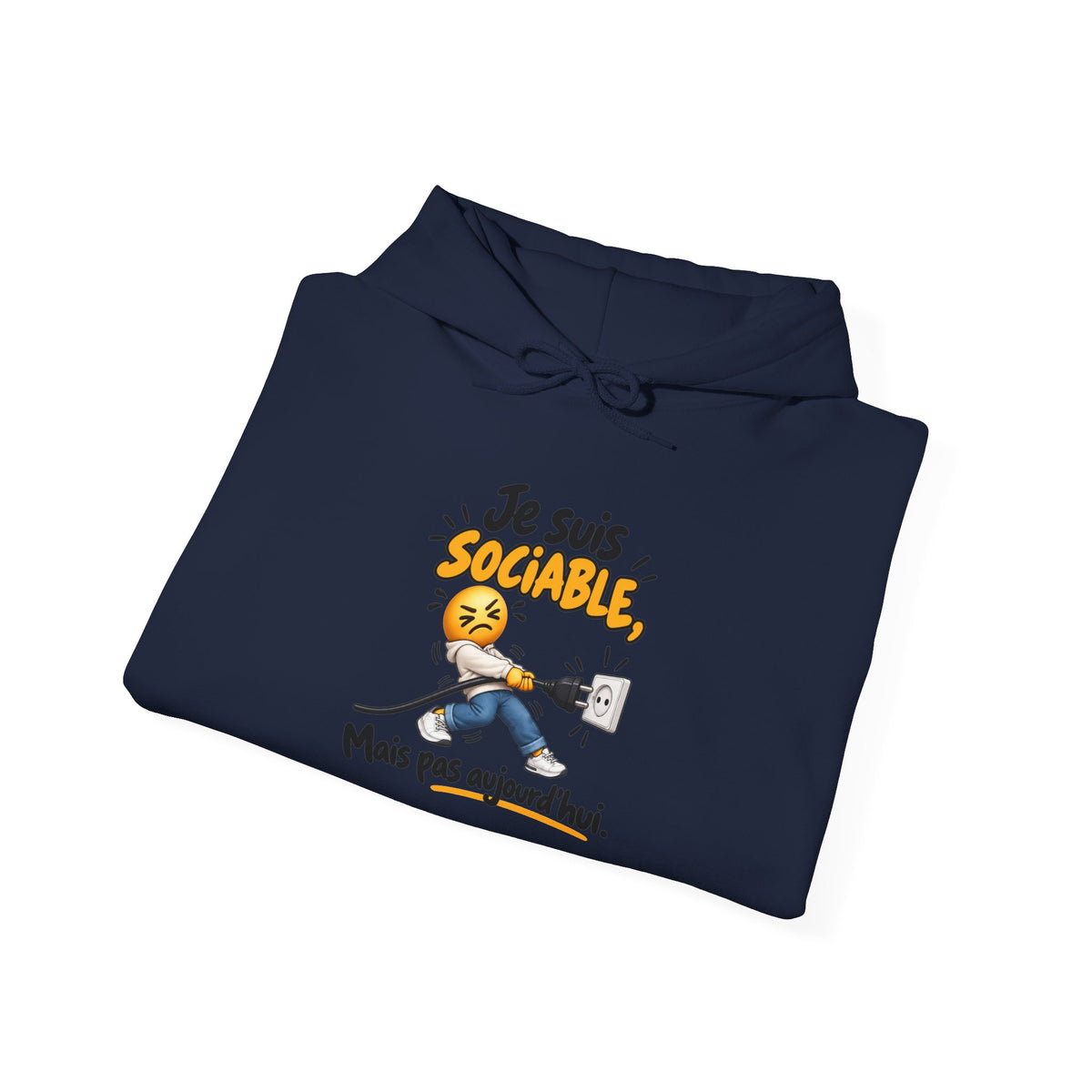 Sweat-shirt mixte «  sociable mais pas aujourd’hui »